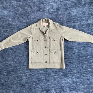 Filson mackinaw jacket sage color